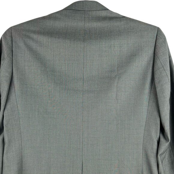 Shark Fire Men Wool Blend Grey Blazer Coat Jacket Sz 40R Two Button Single Vent - Picture 4 of 16